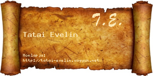 Tatai Evelin névjegykártya